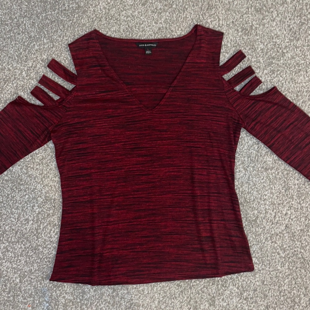 Rock & Republic red and black long sleeve